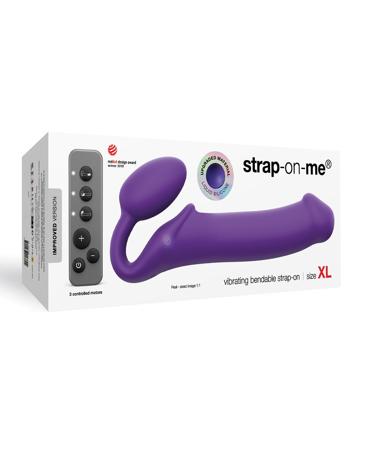 Strap On Me Vibrating Bendable Strapless Strap On Medium - Purple
