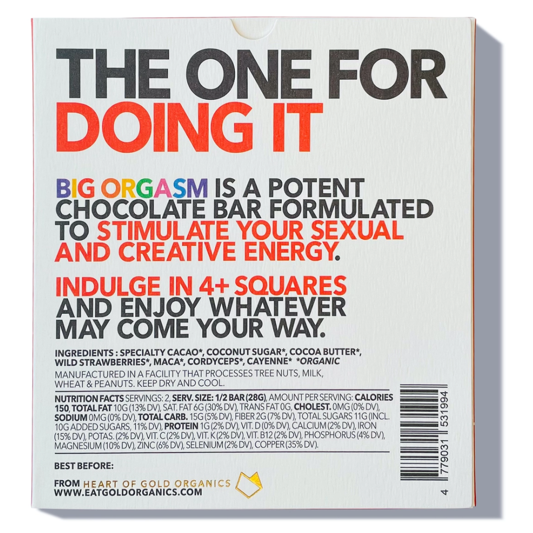 Big Orgasm, A Potent, Functional & Delicious Chocolate Bar