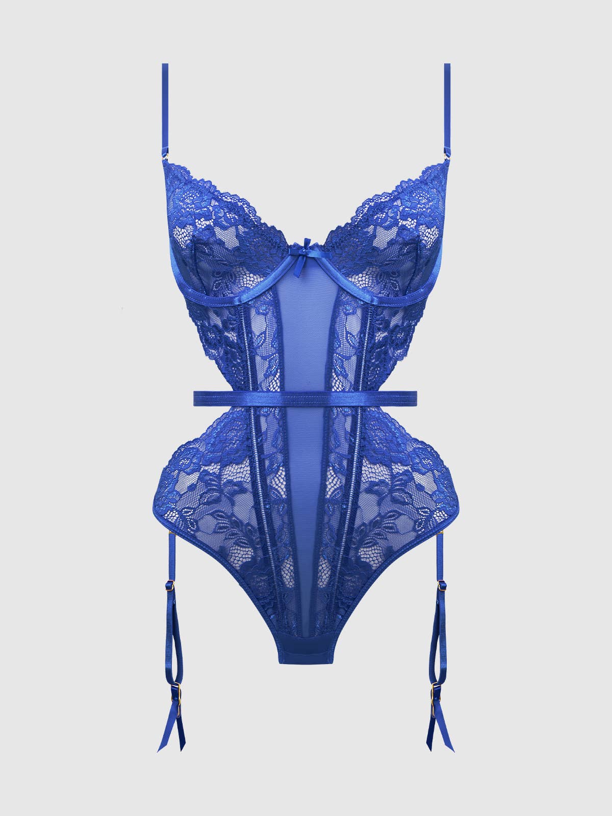HARLOW LACE & MESH UNDERWIRE TEDDY