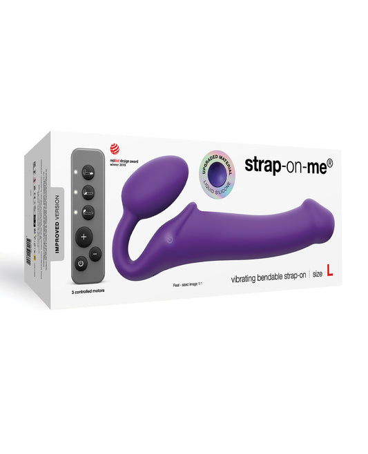 Strap On Me Vibrating Bendable Strapless Strap On Medium - Purple