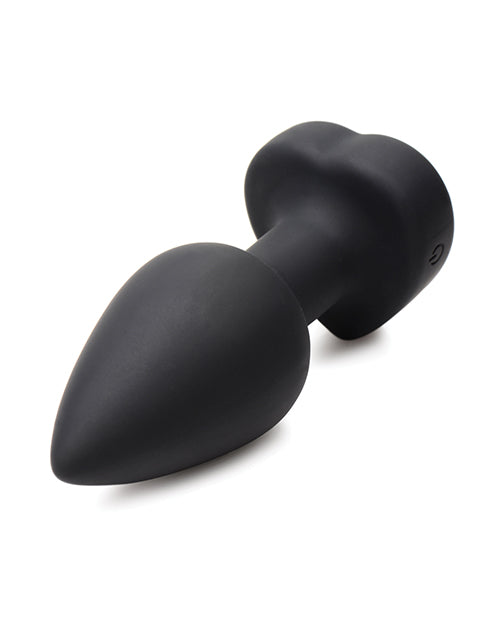 Silicone Vibrating Red Heart Plug w/Remote - Small